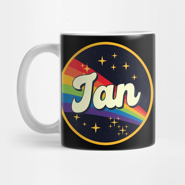 Ian // Rainbow In Space Vintage Style by LMW Art